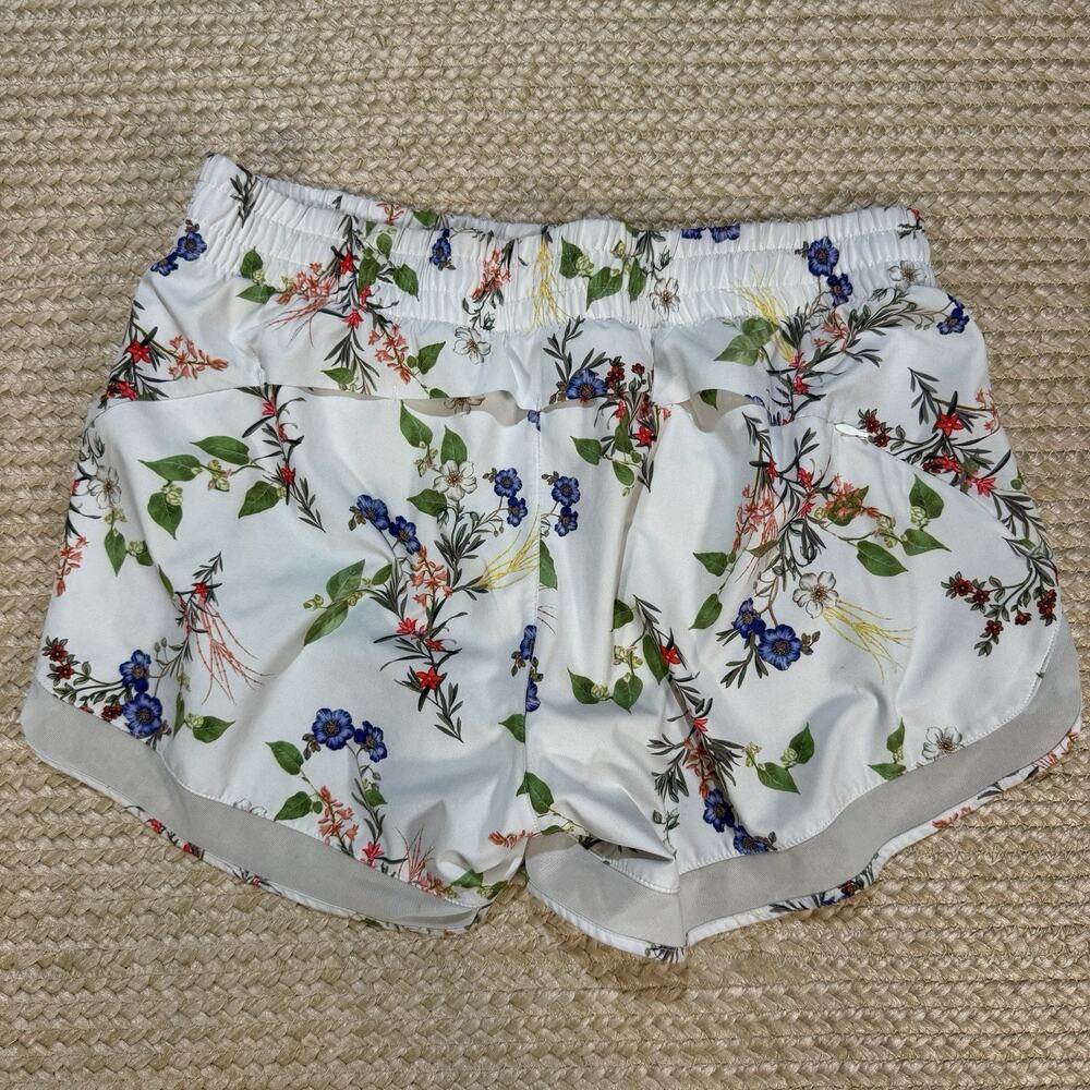 Athleta Floral Print Running Shorts Women’s Size Medium EUC - Picture 2 of 6